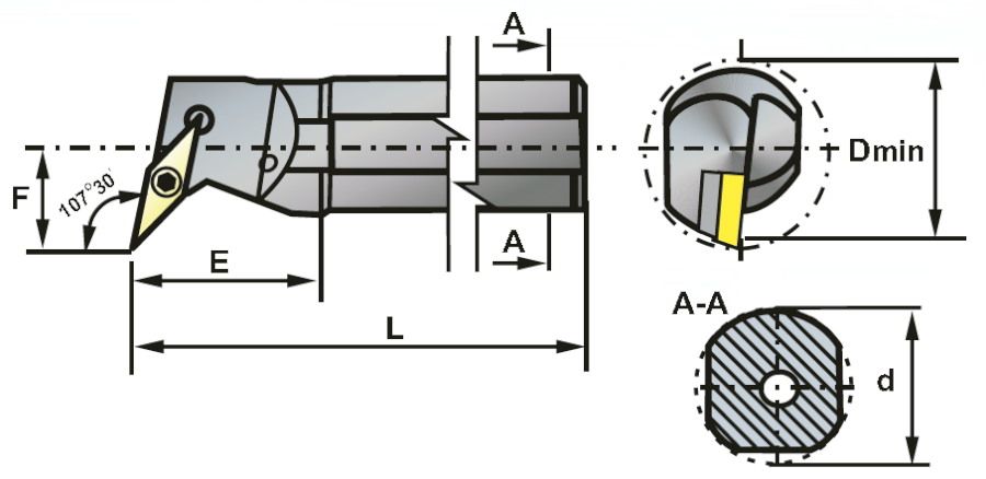 A16M-SVQCL11 soustružnický nůž vyvrtávací